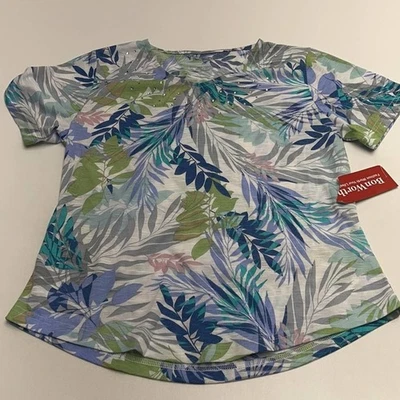 Top para mujer Bon Worth XS Petite floral con estrás Foto 1 de 2