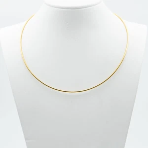 Collier cable Or Jaune 18k 5.45grs Fil 1 mm 42cm - Bijoux occasion - Picture 1 of 1
