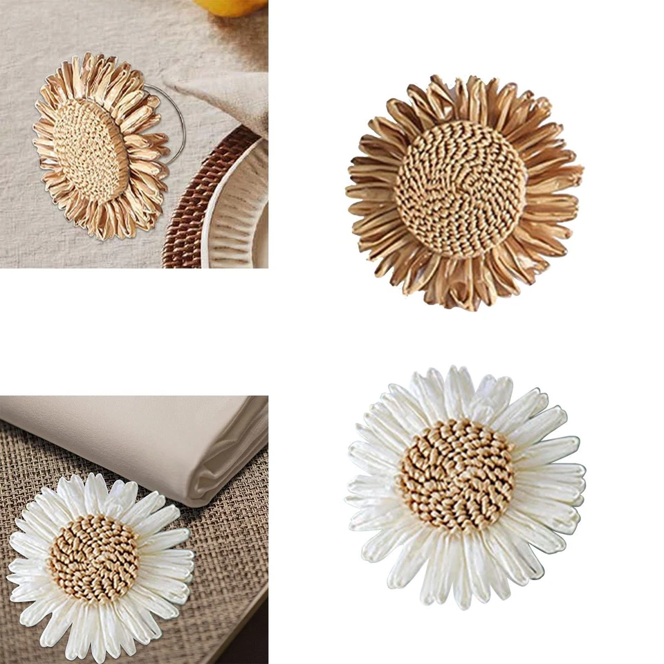 Portatovagliolo girasole Portatovagliolo Portatovagliolo floreale Fibbia per - Immagine 1 di 1