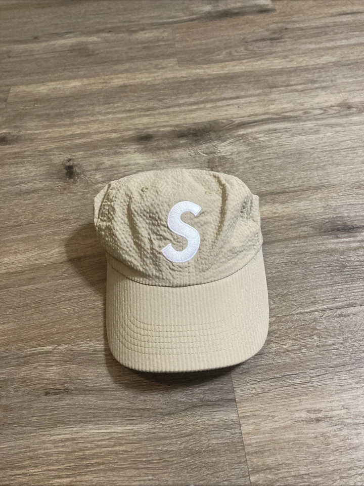 Кепка Supreme регулируемая с логотипом S, кремовый цвет - Изображение 1 из 3