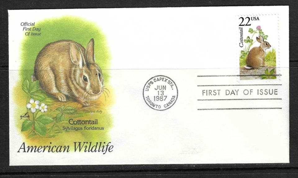 USA SC # 2290 North American Wildlife - Cottontail - FDC . Artcraft - Image 1 of 1