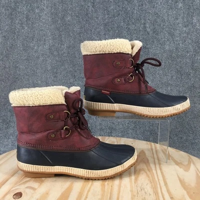 JBU Botas Mujer 9 M Cleveland Duck Impermeables Borgoña Con Cordones Informales Prendas para el Tobillo Foto 1 de 4