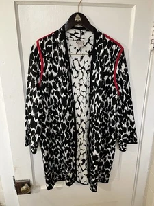 Women’s Travelers Jacquard Print Sweater Jacket With Red Details. Size 1 - Picture 1 of 7