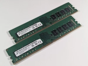 MICRON 32GB DDR4 PC4-3200AA 3200MHz 2Rx8 MTA16ATF4G64Z-3G2 UDIMM DESKTOP MEMORY - Picture 1 of 4
