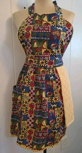 Landhausstil Huhn Druck Latz vorne Küche Schürze mit Geschirrtuch Tie Back... - Bild 1 von 6