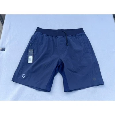 Greyson Clothiers TaylorMade 高尔夫短裤男式 XL 蓝色运动狼标志 — 第 1/4 张图片