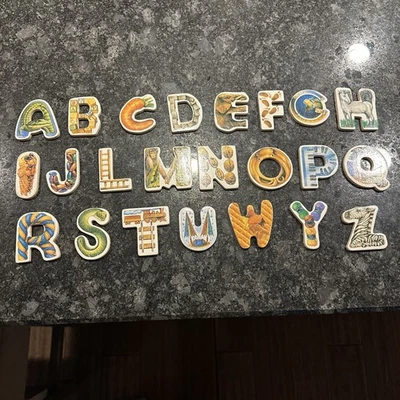 Melissa & Doug Wooden ABC Alphabet Art Puzzle REPLACEMENT PIECES LETTER *READ* - Image 1 of 4