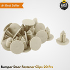 Car Beige Plastic Rivets Bumper Door Fastener Clips 20 Pcs