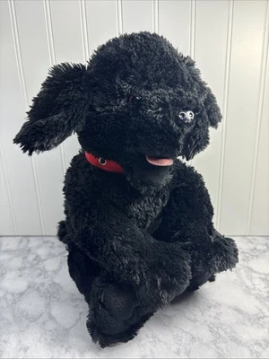VTG 2001 THE BEAR FACTORY 13” Black Labrador Puppy Dog Soft Plush ~ Sound Works - Image 1 of 4
