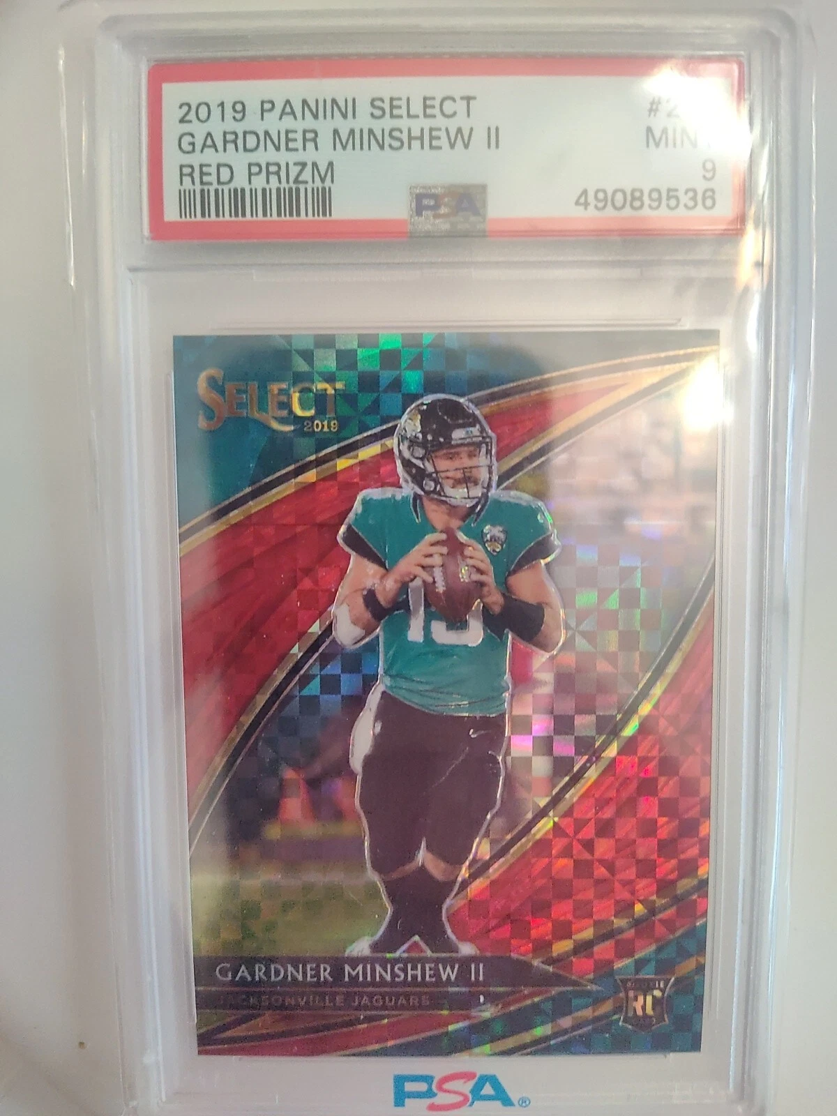 2019 Panini Select - Field Level Red Prizm Gardner Minshew II /49 Rookie RC Jags