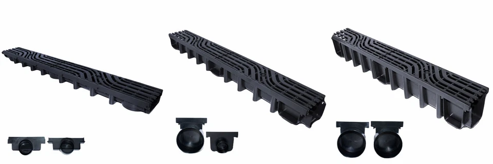 Entwässerungsrinne 1m bis 10m C250 25 Tonnen, 63mm/98mm/148mm Gußrost - Bild 1 von 1