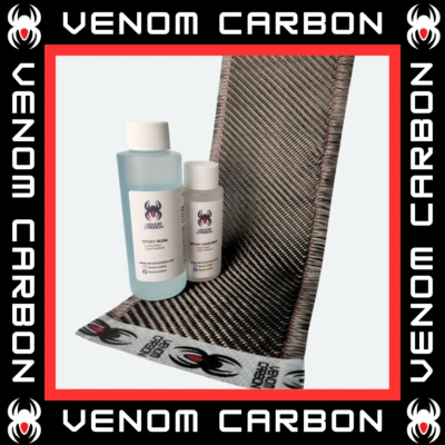 4" x 5FT Twill Weave Carbon Fiber Fabric Resin Kit - Image 1 of 4