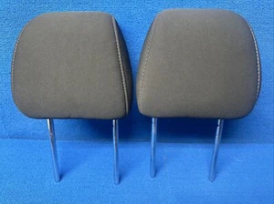 BLACK 2017-2019 FORD FUSION FRONT LEFT & RIGHT SEAT HEADREST CLOTH SET OF 2 OEM* - Picture 1 of 19