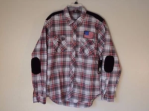 NWT MEN'S RED APE XL BUTTON FRONT UP DOWN LONG SLEEVE MULTI-COLOR SHIRT #615 - Picture 1 of 4