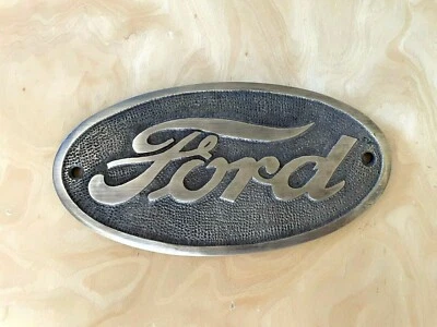 Ford Solid Brass Metal Sign Plaque with Antique Vintage Look - Image 1 of 4