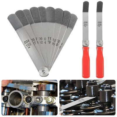 A308 Offset Valve Tappet Gauge Set Premium 11-Blade Feeler 0.004" to 0.014" - Image 1 of 4