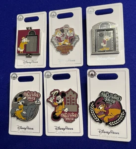 2022 Disney Parks Tower Of Terror Pin Set New Vintage Style Mickey Minnie Goofy - Picture 1 of 12