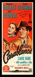 CASABLANCA ❤️🔥 CineMasterpieces RARE AUSTRALIAN DAYBILL 1949 MOVIE POSTER - Picture 1 of 1
