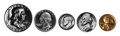 Silver Proof set 1953 Gem - in plastic Holder (SP) Cover