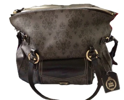 Papel de parede raro Disney Dooney & Bourke Haunted Mansion Smith satchel forro vermelho - Imagem 1 de 4