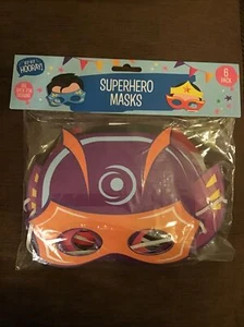 6 SUPER HERO KIDS PARTY MASKS BIRTHDAY CHRISTMAS - Picture 1 of 2