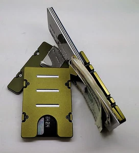 Standard Billet Aluminium Geldbörse/Kreditkartenetui, RFID Schutz, grün - Bild 1 von 4