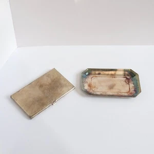 Juego de 2 portatarjetas y bandeja en miniatura para alfileres o clips de papel - Imagen 1 de 8