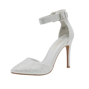 Women Ankle Strap Pump Shoes Pointed Toe Stilettos High Heel Dress Shoes - Picture 1 of 26