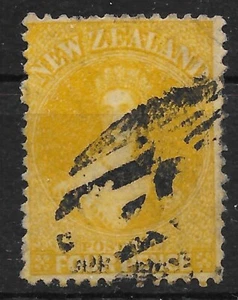 NUOVA ZELANDA SG120 1866 4d GIALLO USATO - Foto 1 di 1