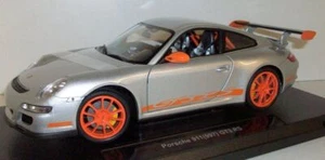 Welly 1/18 Scale - 18015W Porsche 911 997 GT3 RS silver / orange - Picture 1 of 3