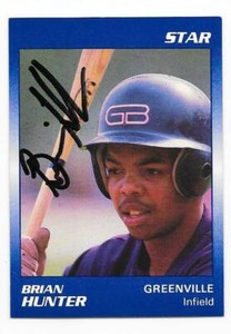 BRIAN HUNTER 1989 STAR AUTOGRAPHED SIGNED # 35 GREENVILLE BRAVES  