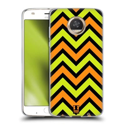 HEAD CASE DESIGNS NEON ZIGZAG SOFT GEL CASE FOR MOTOROLA PHONES - Image 1 of 4