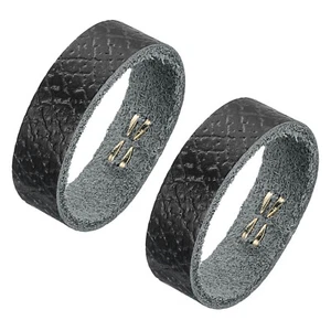 2 Pcs Leather Belt Loop Keeper for 1.1 Inch Wide Belt, Black, 3.35x0.39inch - Picture 1 of 6