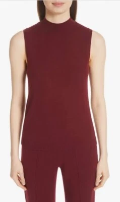 Women's St. John Collection Mock Neck Cashmere Shell, Size Large - Burgundy - Image 1 of 3