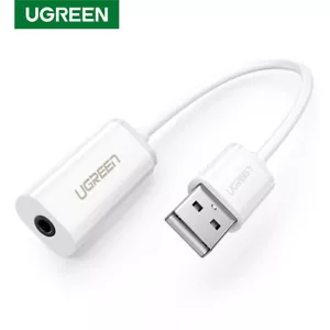 Ugreen Sound Card Adapter TRRS USB to 3.5mm Audio Stereo Aux External Converter - Picture 1 of 7