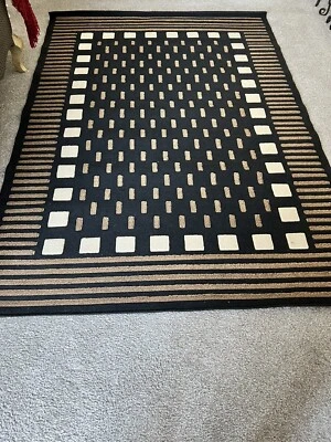 PowerSellerUSA Brown 7f. 5 X 5f.2  Contemporary Border Modern Area Rug - Изображение 1 из 3