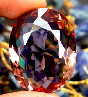 17.05 Ct. Large Alexandrite Faceted Oval Cut Loose Gemstone Gift for Birthday - Image 1 of 4