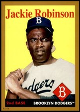 Jackie Robinson 2019 Topps Archives 5x7 Gold #44 /10 Dodgers