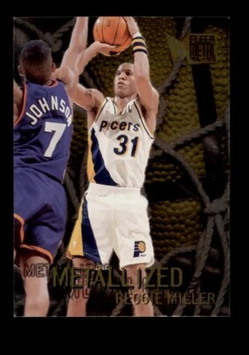 1996-97 FLEER METAL #129 REGGIE MILLER METALLIZED INDIANA PACERS - Image 1 of 2