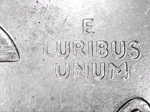 1976D TYPE 1 EISENHOWER DOLLAR ~ 'REVERSE STRUCK THROUGH' ERROR 'E LURIBUS UNUM' - Picture 1 of 3
