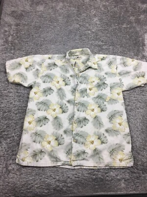 Camisa Hawaiana Cherokee Waikiki Para Hombre Talla Grande Verde Amarillo Flores Foto 1 de 4