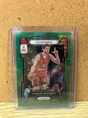 2023-24 Panini Prizm Euroleague Basketball Leandro Bolmaro Green Pulsar 21/25 - Image 1 of 2