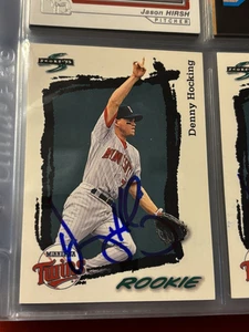 Tarjeta de puntuación firmada autografiada por Denny Hocking 1995 Minnesota Twins certificado de autenticidad - Imagen 1 de 1