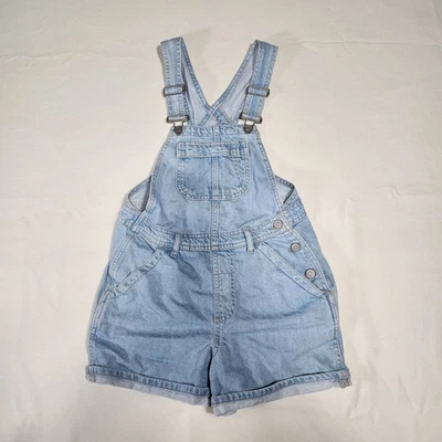 Topshop Moto Denim Romper Petite Size 4 Light Wash - Image 1 of 4