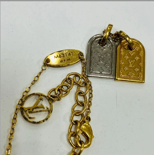 LOUIS VUITTON（LV） Collana donna LOUIS VUITTON nanogramma ciondolo GP M63141 oro dal Giappone usata