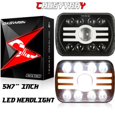 Faróis LED HI/LO mais novo par 130W 7x6" 5x7 polegadas para caminhões Kenworth T300 - Imagem 1 de 4