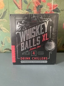 4 palline di ghiaccio per whisky XL in acciaio inox, pinze - Foto 1 di 6