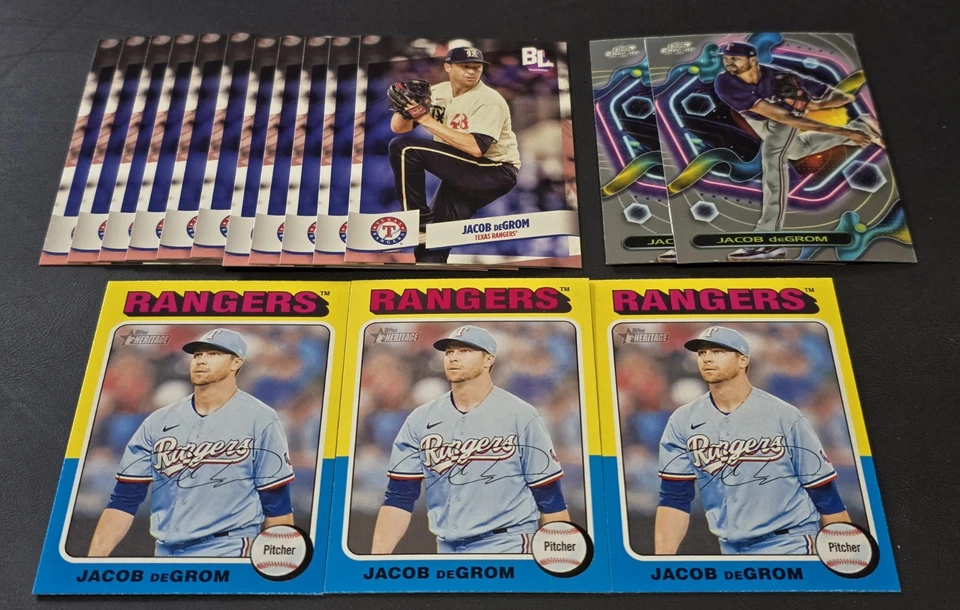(16) JACOB DEGROM 2023 Topps Chrome Cosmic #159 2024 Big League Heritage RANGERS - Image 1 of 1