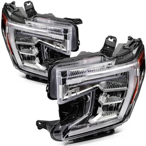Faros LED para GMC Sierra 1500 2019-2021 con luces de señal halógenas izquierda+derecha - Imagen 1 de 9