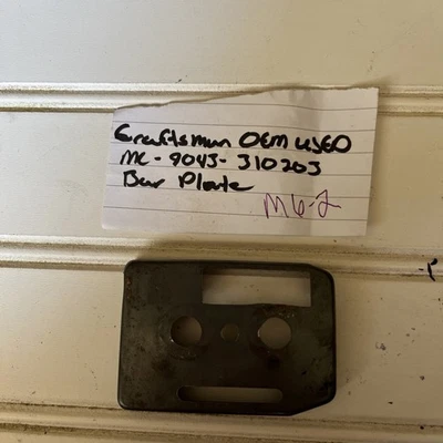 Placa de barra CRAFTSMAN, usada, OEM, MC-9043-310203, M6-2 Foto 1 de 4